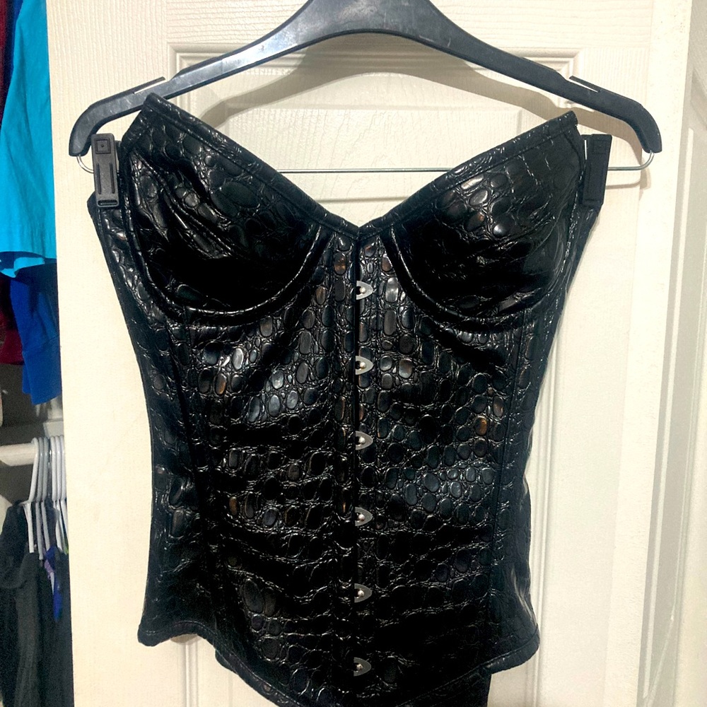 Black corset top.
